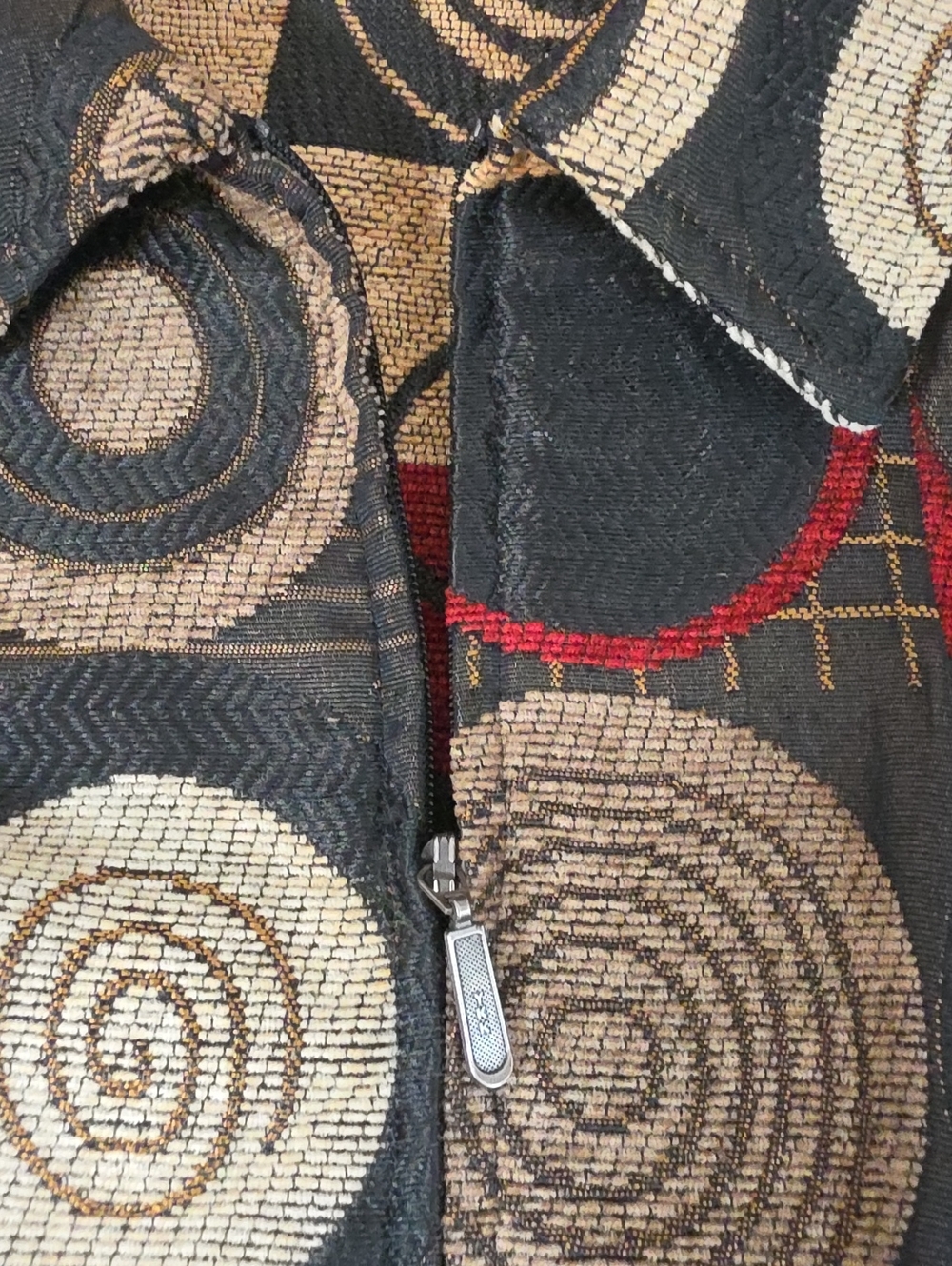 Christopher & Banks Geometric Patterned Zip Front  Jacket XLarge - Picture 11 of 12